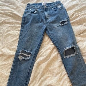 Princess Polly Straight Leg Ripped Jeans
